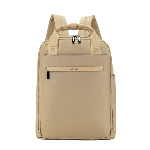 GOLLA Orion 15,6" ryggsekk for bærbar PC i nylon og lær - kaffe