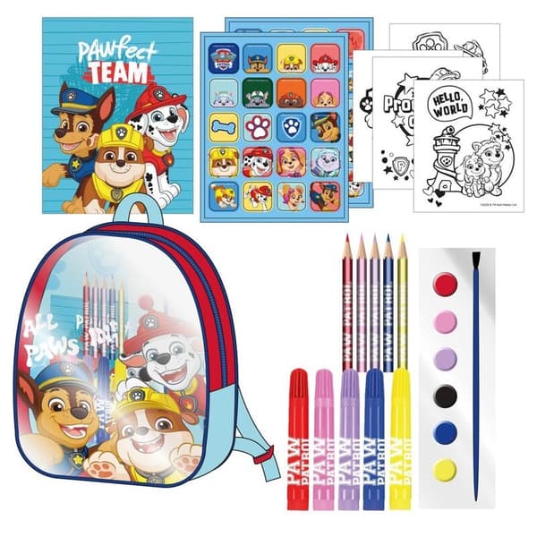 Paw Patrol backpack stationery set