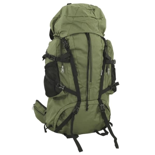 Vandringsryggsäck armégrön 80 L oxford-tyg