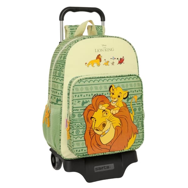 Reppu pyörillä Mufasa Vihreä Beige 33 x 42 x 14 cm
