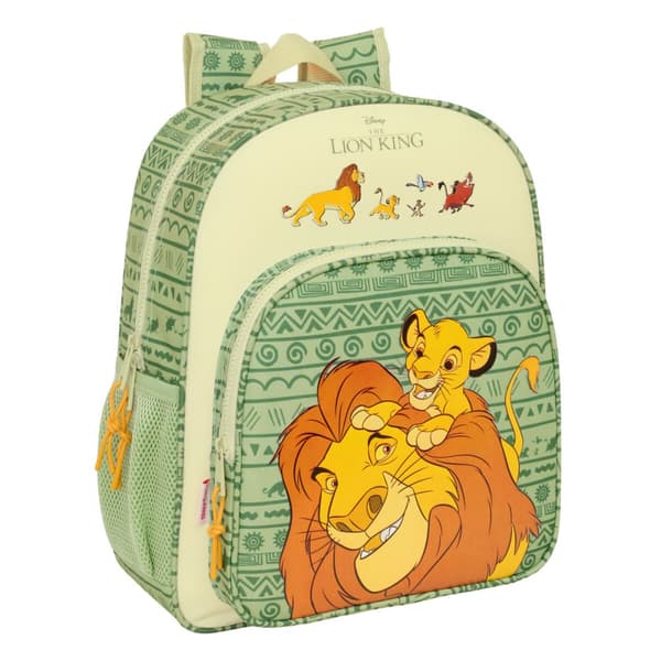 Skoletaske Mufasa Grøn Beige 32 x 38 x 12 cm