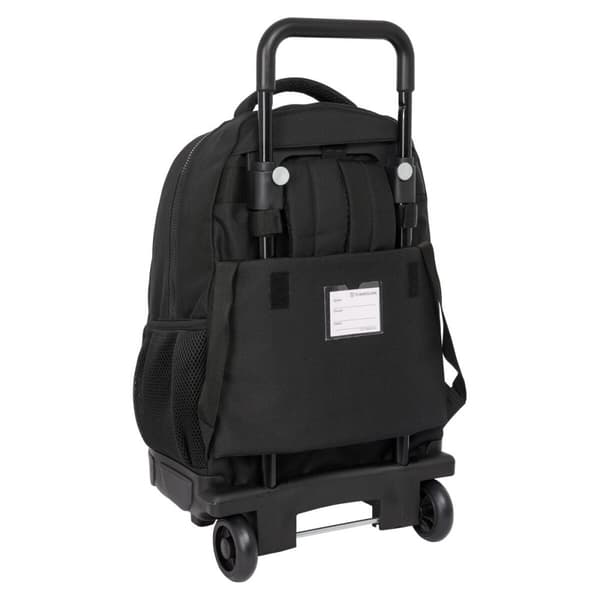 Skolerygsæk med Hjul F.C. Barcelona Black Sort 33 x 45 x 22 cm