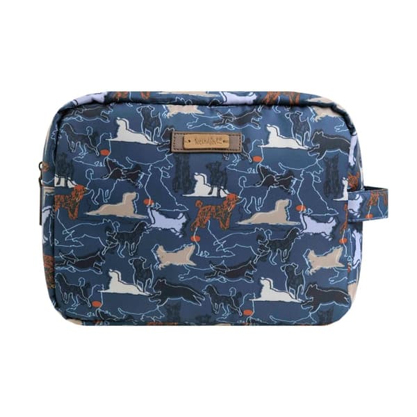 Weird Fish Printed Nylon Wash Bag Blue Mirage One Size