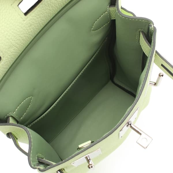 Pre-owned Hermès Togo Kelly Hac A Dos PM Green