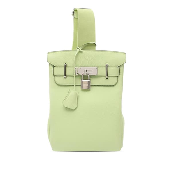 Pre-owned Hermès Togo Kelly Hac A Dos PM Green