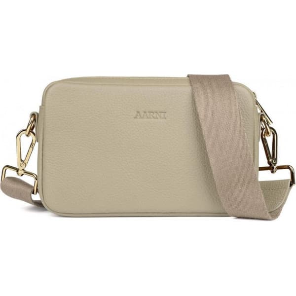 Aarni Crossbody Bag - skuldertaske, taupe, gylden lynlås