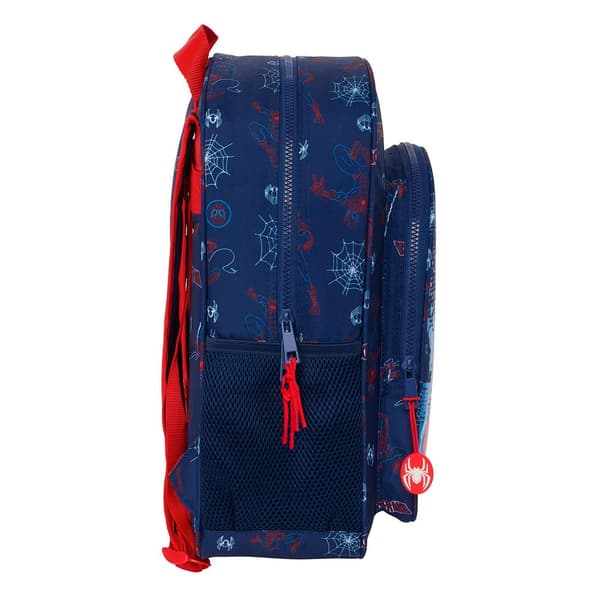 Safta Junior 38 Cm Spider-man Neon Ryggsäck Blå