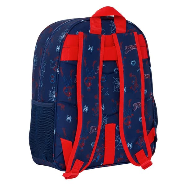 Safta Junior 38 Cm Spider-man Neon Ryggsäck Blå