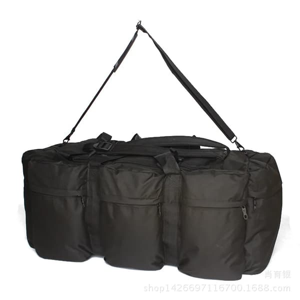 Stort kapacitetsreserucksack, hållbar nylon, unisexdesign,Svart