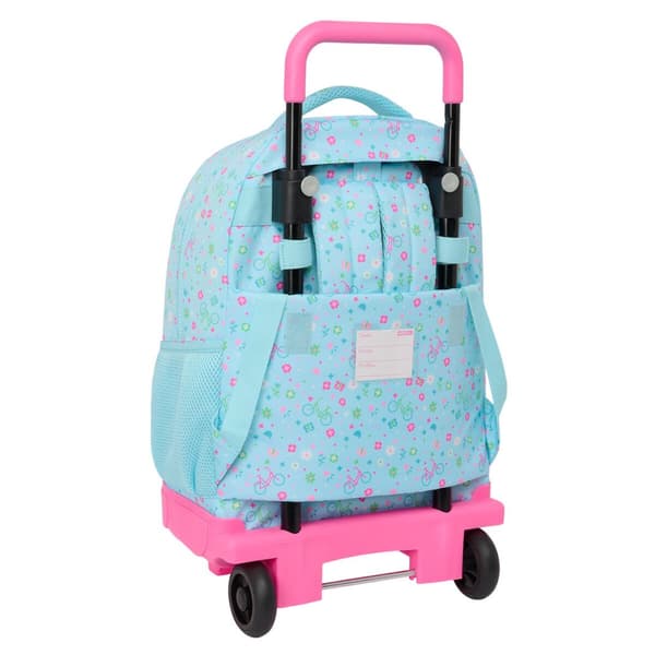 Skolerygsæk med Hjul Safta Bicicleta Blå 33 x 45 x 22 cm Cykel