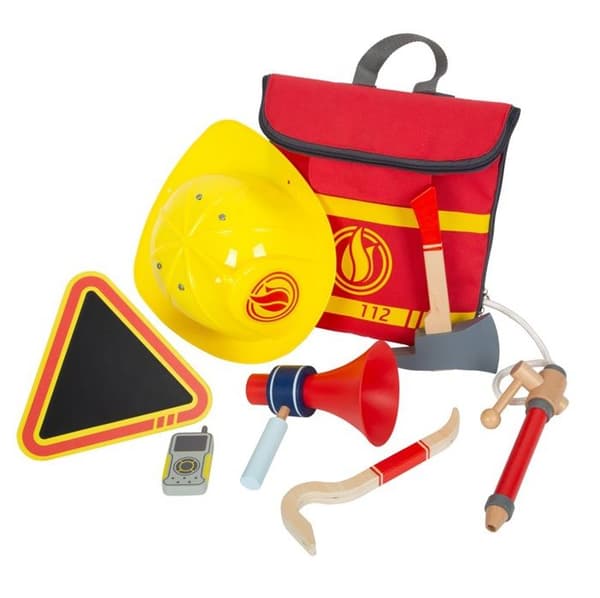 Brandmansryggsäck - Small Sac De Pompiers - Röd - För barn från 3 år och uppåt