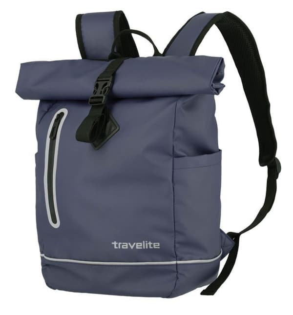 Ryggsäck - travelite - Basics Roll-Up Backpack Plane - Blå - 40x45x15 cm - 450g