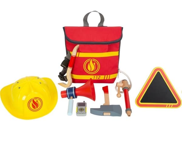 Brandmansryggsäck - Small Sac De Pompiers - Röd - För barn från 3 år och uppåt