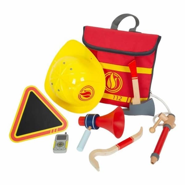 Brandmansryggsäck - Small Sac De Pompiers - Röd - För barn från 3 år och uppåt