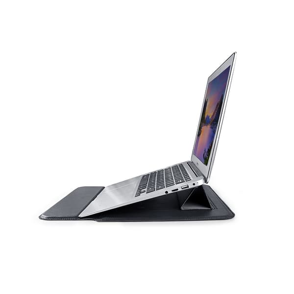 Devia fodral för 15,4'' laptop i syntetiskt läder med stöd - Svart