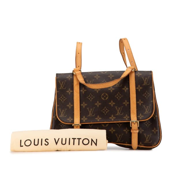Pre-owned Louis Vuitton Monogram Marelle Sac a Dos Brown