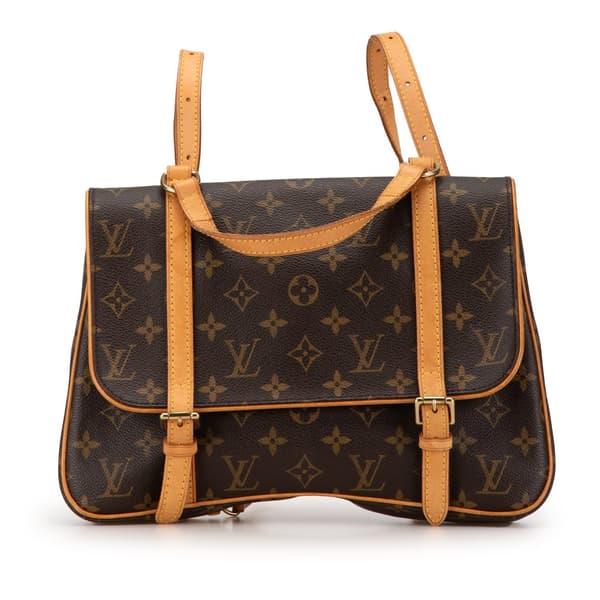 Pre-owned Louis Vuitton Monogram Marelle Sac a Dos Brown