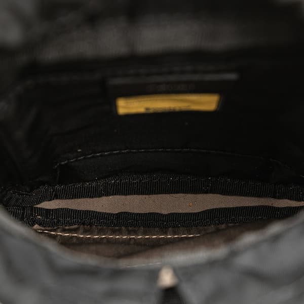 Pre-owned Fendi Mini Fendiness Nylon Convertible Backpack Brown