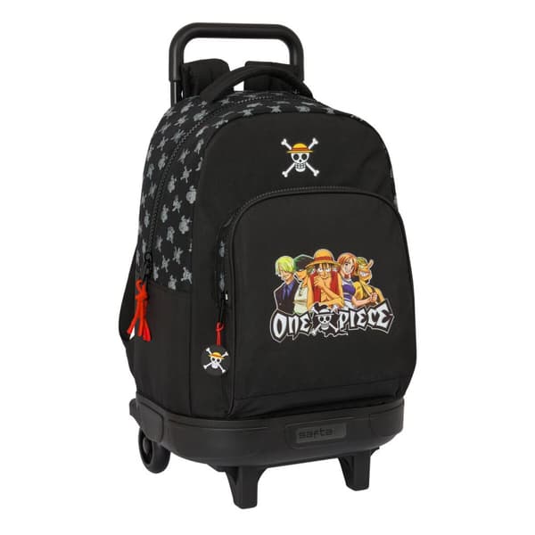 Skolväska med hjul One Piece Svart 33 x 45 x 22 cm