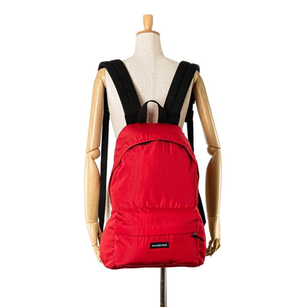 Pre-owned Balenciaga Nylon Explorer Backpack Red