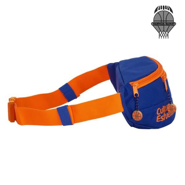 Bæltetaske Valencia Basket Blå Orange (23 x 12 x 9 cm)