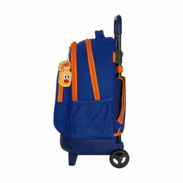 Reppu pyörillä Compact Valencia Basket M918 Sininen Oranssi (33 x 45 x 22 cm)