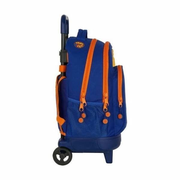 Reppu pyörillä Compact Valencia Basket M918 Sininen Oranssi (33 x 45 x 22 cm)