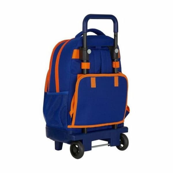 Reppu pyörillä Compact Valencia Basket M918 Sininen Oranssi (33 x 45 x 22 cm)