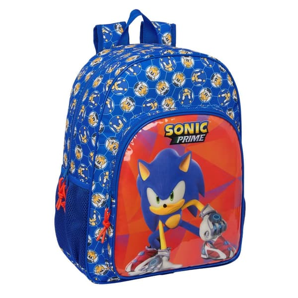 Skoletaske Sonic Prime Blå 33 x 42 x 14 cm