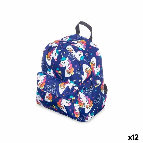 Koululaukku Pincello 586 Monivärinen 28 x 12 x 22 cm Yksisarvinen (12 osaa)