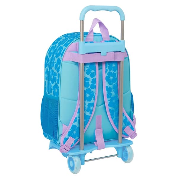 Skolerygsæk med Hjul Lilo & Stitch Hawaii Blå 33 x 42 x 14 cm