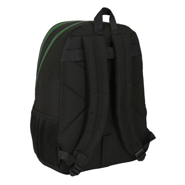 Koululaukku Munich Caviar Musta 32 x 44 x 16 cm