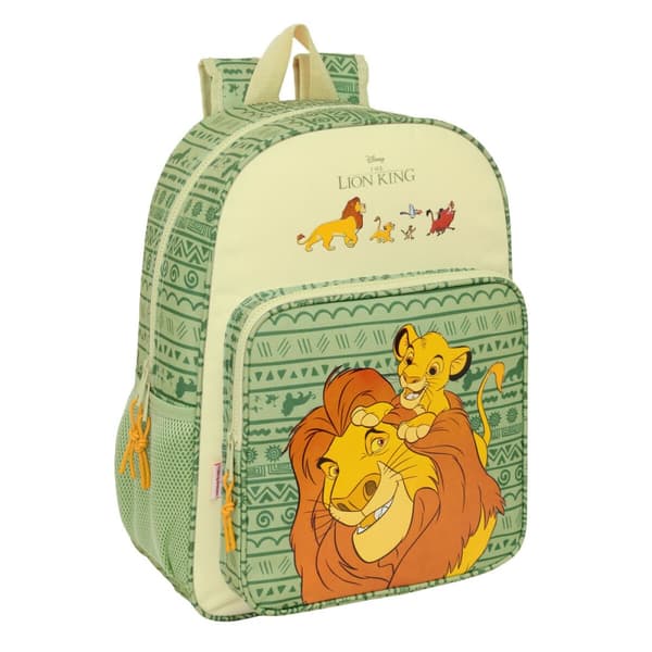 Skoletaske Mufasa Grøn Beige 33 x 42 x 14 cm