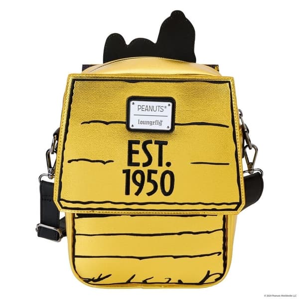 Loungefly Peanuts 75th Anniversary Snoopy Sleeping Doghouse crossbody bag