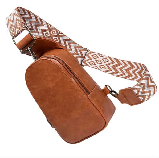 INF Crossbody-axelväska för kvinnor, bröstväska i PU-läder
