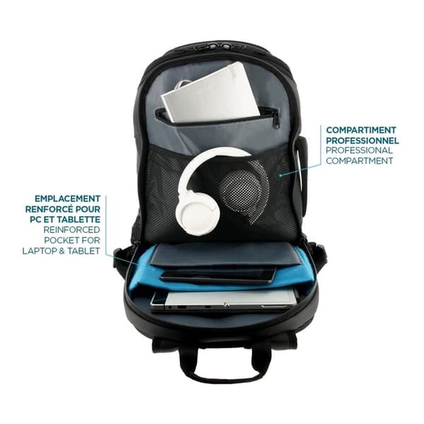 Professionell Ryggsäck / Resa 48h 30L Dator 14-15,6" - Kabinväska - Svart - MOBILIS