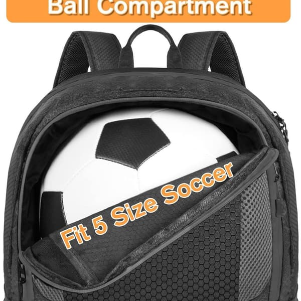 Fotballryggsekk med ballrom