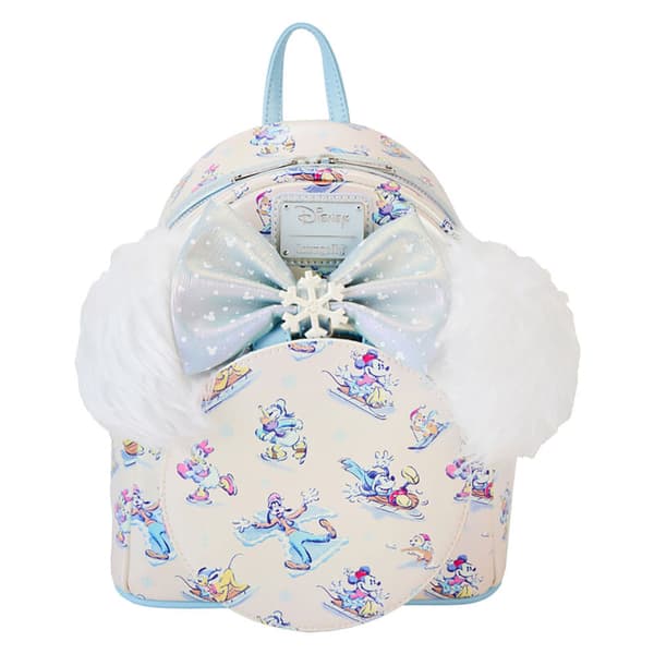 Loungefly Vinterland Mickey Og Venner Disney Rygsæk 26 Cm Beige