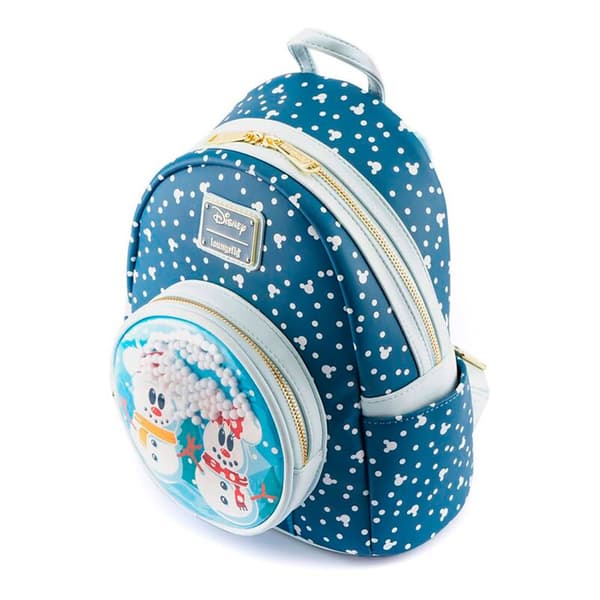 Disney Loungefly Mickey Minnie Snögubbe Ryggsäck 26 Cm Blå