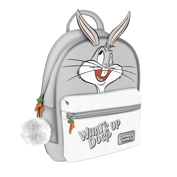 Looney Tunes Whats Up Doc Bugs Bunny Backpack Grey/White One Size