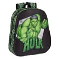 Miniatyrbillede 1 af 3: 3D Børnetaske Hulk Sort Grøn 27 x 33 x 10 cm