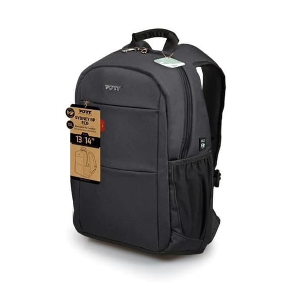 Ryggsäck - Port Designs - 135174 - Svart - r-PET - Avslappnad - 13" till 14"