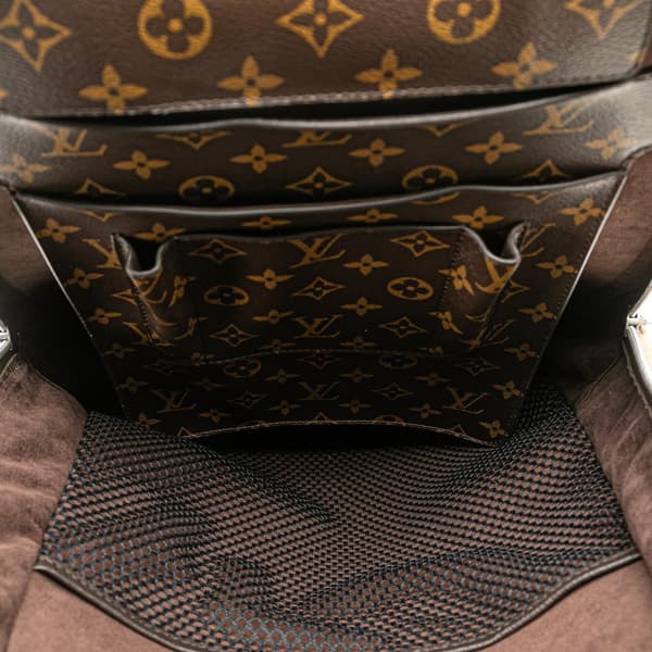 Pre-owned Louis Vuitton Marc Newson Monogram Shearling Backpack Brown