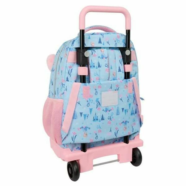Skoleryggsekk med Hjul Frozen Ice magic Blå 33 x 45 x 22 cm
