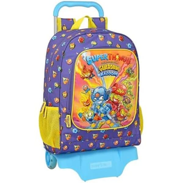 Ryggsäck med vagn - SAFTA - Superthings Guardians of Kazoom - 32 x 42 x 14 cm - Flerfärgad - Unisex barn