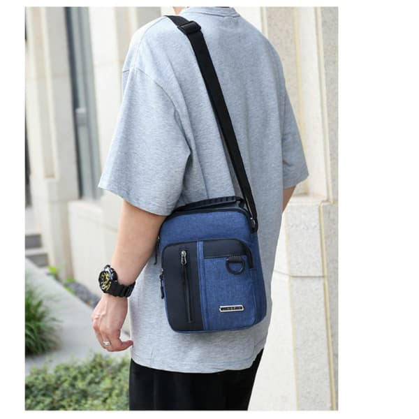 INF Lærredstasker til mænd, afslappet skuldertaske Crossbody taske