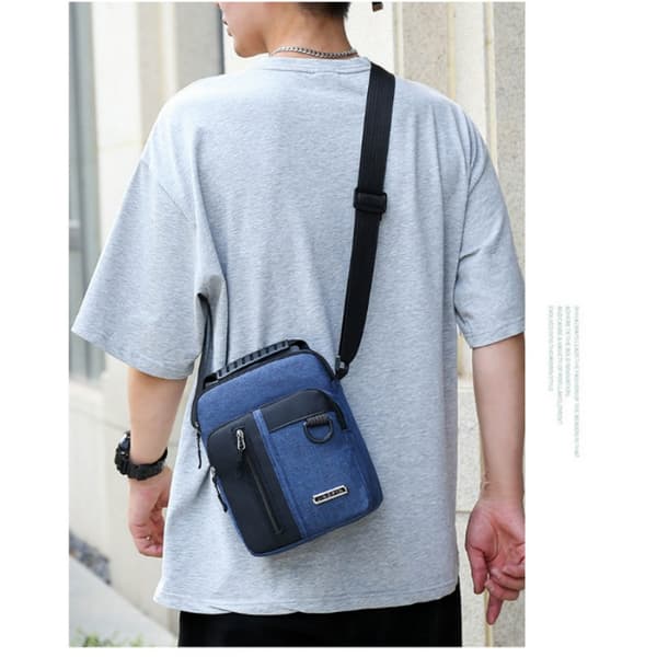 INF Lærredstasker til mænd, afslappet skuldertaske Crossbody taske