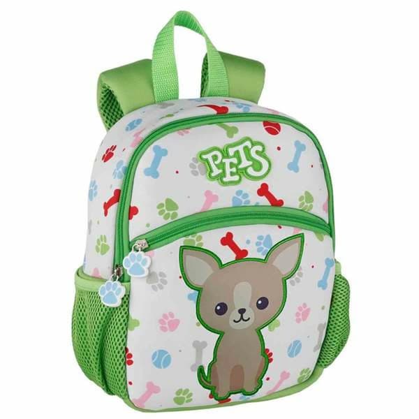 Skolryggsäck Pets Chihuahua Grön 26 x 21 x 9 cm