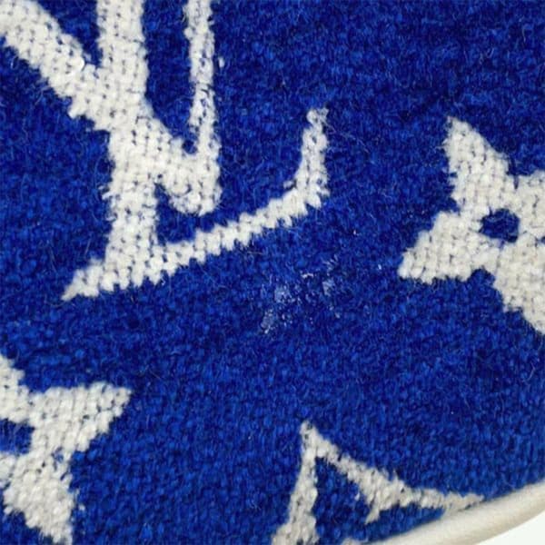 Pre-owned Louis Vuitton Monogram Jacquard Velvet Mini Palm Springs Blue