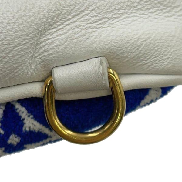 Pre-owned Louis Vuitton Monogram Jacquard Velvet Mini Palm Springs Blue